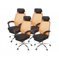 Комплект кресел АКЛАС Катран CH RL(L) 4 шт Черный (Черный Оранжевый)